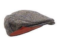 Borges & Scott Nevis Schirmmütze - Schiebermütze aus 100% handgewebter Wolle - Harris Tweed - wasserabweisend - Rebhuhn Braun 60cm