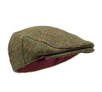 Borges & Scott Nevis Schirmmütze - Schiebermütze aus 100% handgewebter Wolle - Harris Tweed - wasserabweisend - Fischgrätenmuster 62cm