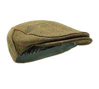 Borges & Scott Woodsman Schirmmütze - Vollständig wasserdicht - Schiebermütze aus Yorkshire Tweed - Außenmaterial aus 100% Wolle - Gold Karomuster 54cm