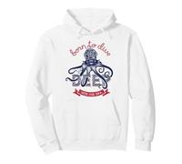Born to Dive Deep Into The Sea Octopus Taucherhelm Pullover Hoodie