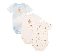 Bornino Ahoy! 3er-Pack Bodys kurzarm Ahoy 50 natur/blau interlock