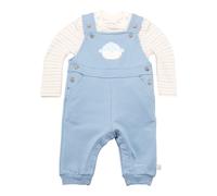 Bornino Aqua Friends 2-tlg. Set Latzhose mit Shirt Kugelfisch 62 blau/natur sweat