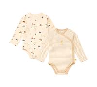 Bornino Country Love 2er-Pack Wickelbodys langarm 62 natur/bunt