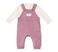 Bornino Cozy Time 2-tlg Set Latzhose mit Shirt Eichhörnchen 74 altrosa/natur sweat