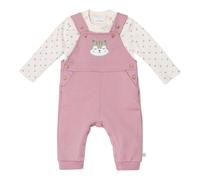 Bornino Cozy Time 2-tlg Set Latzhose mit Shirt Eichhörnchen 86 altrosa/natur sweat