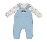 Bornino Cozy Time 2-tlg Set Latzhose mit Shirt Friends 62 hellblau/natur sweat