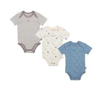 Bornino Lieblinge 3er-Pack Bodys kurzarm Ocean 50 natur/blau/grau