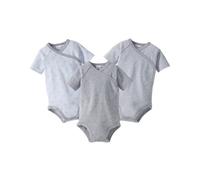 Bornino Lieblinge 3er-Pack Wickelbodys kurzarm 62 grau interlock