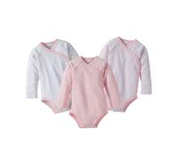 Bornino BASICS 3er-Pack Wickelbodys langarm 62 rosa interlock