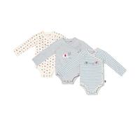 Bornino Elefant und Marienkäfer 3er-Pack Wickelbodys langarm Ringel 62 bunt interlock