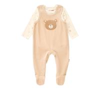 Bornino Lieblinge Nicki-Strampler-Set 2-tlg mit Body Bär 50 beige