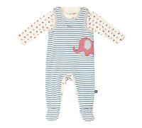 Bornino Lieblinge Strampler-Set 2-tlg. mit Shirt Elefant Ringel 50 rot/weiß/blau