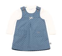 Bornino On The Road 2-tlg. Set Webkleid mit Shirt Punkte 86 blau/natur webware