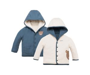 Bornino On The Road Wendejacke Ringel Bär 50 blau/natur interlock