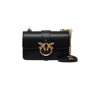 Pinko Love One Mini Umhängetasche schwarz, fein genarbtes Kalbsleder, Damen