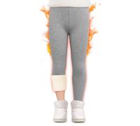 boruizhen Thermo Leggings für Mädchen Dicke Gefütterte Winter Leggins Gerippte Thermohose Kinder mit High Waist Warme Winterhose Mädchen 101-160