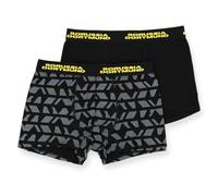 Borussia Dortmund Boxershorts, 2er-Set, Schwarz und Schwarzgrau Gemustert, 95% Baumwolle, M