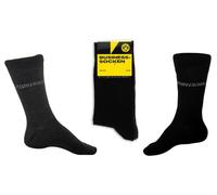 Borussia Dortmund Unisex Business 4er Set schwarz|grau Strumpf BVB 09 Socken, Mehrfarbig, 43-46