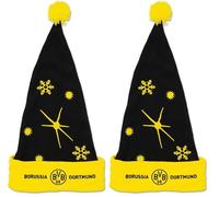 Borussia Dortmund Unisex Bvb-weihnachtsmütze Mütze, Schwarz/gelb, Einheitsgröße EU