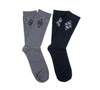 Borussia Mönchengladbach Business- Socken 2er Pack | Offizieller Fanartikel Fohlenshop | mit eingewebtem Rautenmuster des VfL | schwarze Socken in 3 Größen
