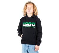 Borussia Mönchengladbach Kinder Hoodie Frotty | Offizieller Fanartikel Fohlenshop | Frotty Schriftzug & Vereinslogo | Bequemer Fan-Hoodie für Jungen und Mädchen (Schwarz, 140)