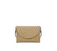 BOSANOVA Handtasche für Damen aus Bast mit verstellbarem und abnehmbarem Kreuzgriff, Klappverschluss mit Magnet., Rostbraun, Talla única, Handtasche