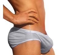 boseucn Badeslip Herren Kurz Einfarbig Sexy Badehose Low Waist Eng Bikini Trunks Elastisch Atmungsaktiv Männer Slip Schnelltrocknend Badeshorts Badestring Sommer Schwimmhose Badestring Badehosen