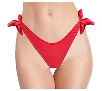 boseucn Bikinihose Schwarz Damen, Bademode Triangel Badehose Sexy Tie up Bikinislip Low Waist Bikini Hose Slip Sommer Bikinihosen Große Größen Strand Tangas Badeanzug Einfarbig Badeshorts Schwimmhose