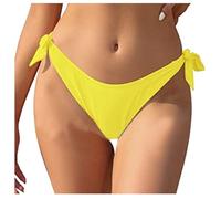 boseucn Bikinihose Schwarz Damen, Bademode Triangel Badehose Sexy Tie up Bikinislip Low Waist Bikini Hose Slip Sommer Bikinihosen Große Größen Strand Tangas Badeanzug Einfarbig Badeshorts Schwimmhose