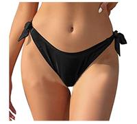 boseucn Bikinihose Schwarz Damen, Bademode Triangel Badehose Sexy Tie up Bikinislip Low Waist Bikini Hose Slip Sommer Bikinihosen Große Größen Strand Tangas Badeanzug Einfarbig Badeshorts Schwimmhose