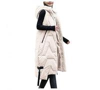 boseucn Langweste Damen Daunenweste Weste Steppweste Warmer Daunenmantel Hooded Leichte Gesteppte Lang Weste Jacke Lange Dicker Lose Slim Zip Gilet Für Damen Mädchen Winter Wintermantel Winterjacke