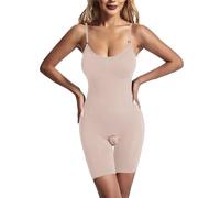 boseucn Shapewear Damen Body Stark Formend Bodys Atmungsaktiven Miederbody mit Verstellbarer Schultergurt Bauchweg Shape Bodysuit Schritt Offen Sculpting Shorts Formender Vielseitige Body Shaper