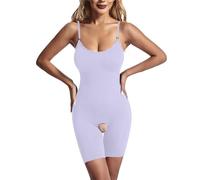 boseucn Shapewear Damen Body V-Ausschnitt Bauchweg Shape Bodysuit Frauen Mesh Miederbody mit Verstellbarer Schultergurt Sculpting Shorts Postpartum Formend Bodys Formender Vielseitige Body Shaper