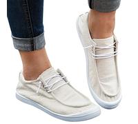 boseucn Sneaker Damen, Damen Sneakers Flache Segeltuchschuhe Einfarbig Riemchen Turnschuhe Outdoor Halbschuhe Sommer Sportschuhe Freizeitschuhe Fitnessschuhe Walkingschuhe Wanderhalbschuhe