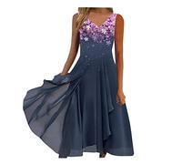 boseucn Sommerkleid Damen, Damen Abendkleider Elegant Hochzeit Festliche Kleider Damen Brautmutter Moderne Spitzenkleid Cocktailkleider Festlich Brautmutterkleider Brautkleid,Z14 Rosa,4XL