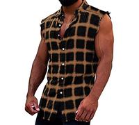 boseucn Tank Top Herren Karierte Hemd Sommer Ärmellos Casual Fitness Sport Tanktop Tankshirt T-Shirt Männer Workout Gym Bodybuilding Muskelshirt Tshirt Weste Shirts Tank top