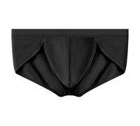 boseucn Unterhosen Männer, Herren Slip Eisseide Einfarbig Slips Sexy Unterhose Mesh Atmungsaktive Unterwäsche Leicht Sportslip Herren-Slips Stretch Briefs für Alltag und Sport Geschenke für Männer