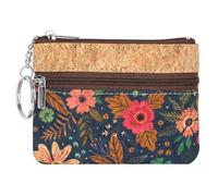 Boshiho Kork Mini Damen Schlüsseletui - Vegane Schlüsseltasche Klein, Mini Änderungstasche Münzgeldbörse für unterwegs,Geschenke, Muttertag, Shopping