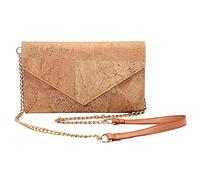 boshiho Umhängetasche aus Kork Crossbody Veganleder Nachhaltig Damen Handtasche (Holzfarbe-1)