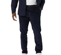 BoShiNuo Herbst und Winter Herren-Vintage-Cordhose, lässige einfarbige Business-Hose Navy Blue XL