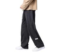 BoShiNuo Herbst Winter Cord Hosen Männer Vintage Japanische Hosen männer Cord Baggy Gerade Casual Hosen Gray XXL