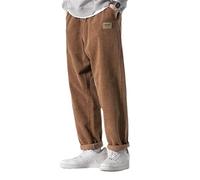 BoShiNuo Herbst Winter Cord Hosen Männer Vintage Japanische Hosen männer Cord Gerade Casual Hosen Stretch Hose Khaki L