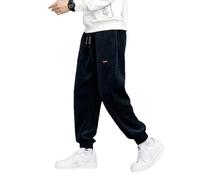 BoShiNuo Herbst Winter Cord Jogginghose Männer Baggy Jogger Streetwear Lose Beiläufige Harem Hosen Dark Blue S