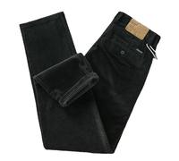 BoShiNuo Herren Herbst Winter Amerikanische Retro Schwergewicht Cord Cargo Hosen Baumwolle Gewaschene Freizeit Gerade Hosen-Schwarz-34