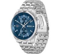 BOSS Chronograph mit blauem Zifferblatt und Edelstahlarmband - Style SKYTRAVELLER, 58564955 Silberfarben ONESI