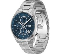 BOSS Chronographen-Quarzuhr mit Kalender für Herren Kollektion Grand Prix 44 mit Edelstahl- oder Lederarmband