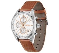 BOSS Grand Prix 44 Chronograph mit perforiertem Lederarmband - Style GRAND PRIX 44, 58733300 Braun ONESI