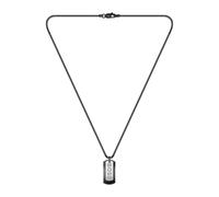 BOSS Halskette aus schwarzem Edelstahl mit zwei Logo-Tags - Style DEVON, 58137041 Silberfarben ONESI
