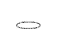 BOSS Jewelry Gliederhalskette und Gliederarmband für Herren Kollektion DORAN aus Edelstahl mit einer Gravierten Plakette