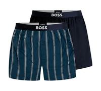 BOSS Slim Fit Boxershorts aus reiner Baumwolle im 2er-Pack in Blau, Größe XXL